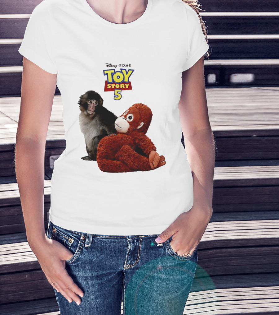 Disney Pixar Toy Story 5 Macaco Punch Stuffed Monkey T-Shirt
