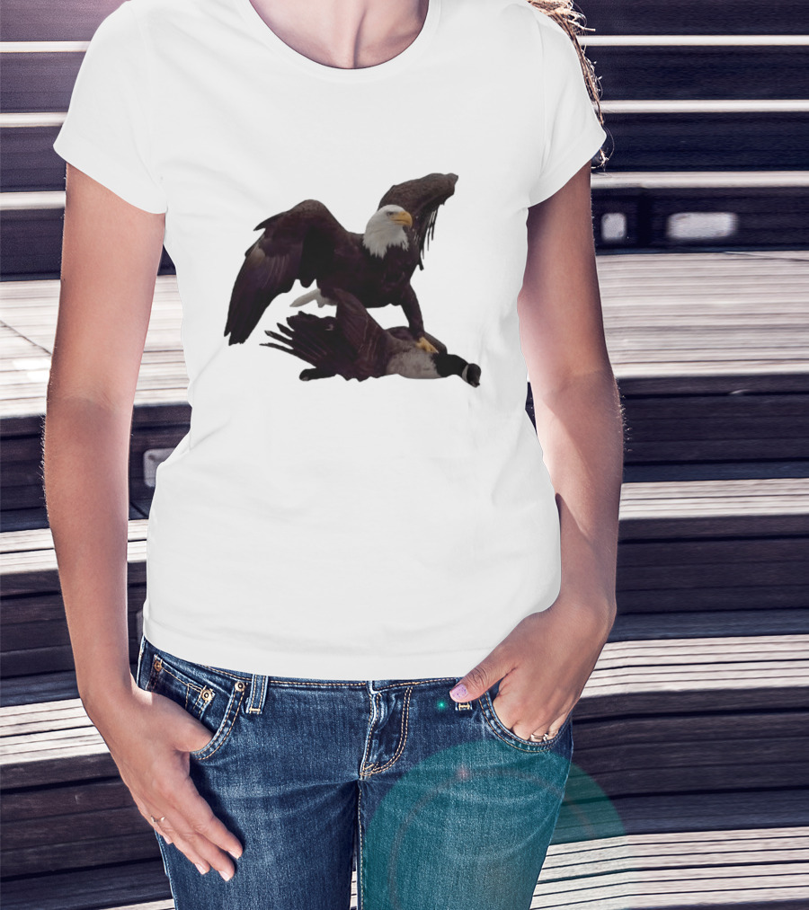 Bald Eagle Vs Goose Dominance Meme T-Shirt