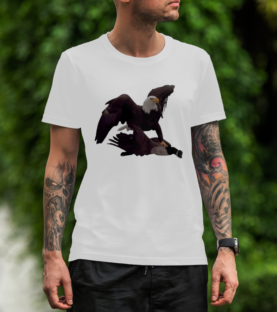 Bald Eagle Vs Goose Dominance Meme T-Shirt