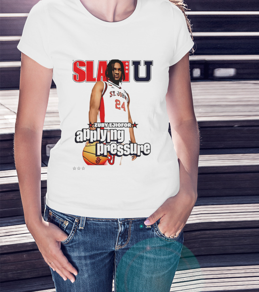 Zuby Ejiofor St. John's Red Storm SlamU Basketball Applying Pressure T-Shirt