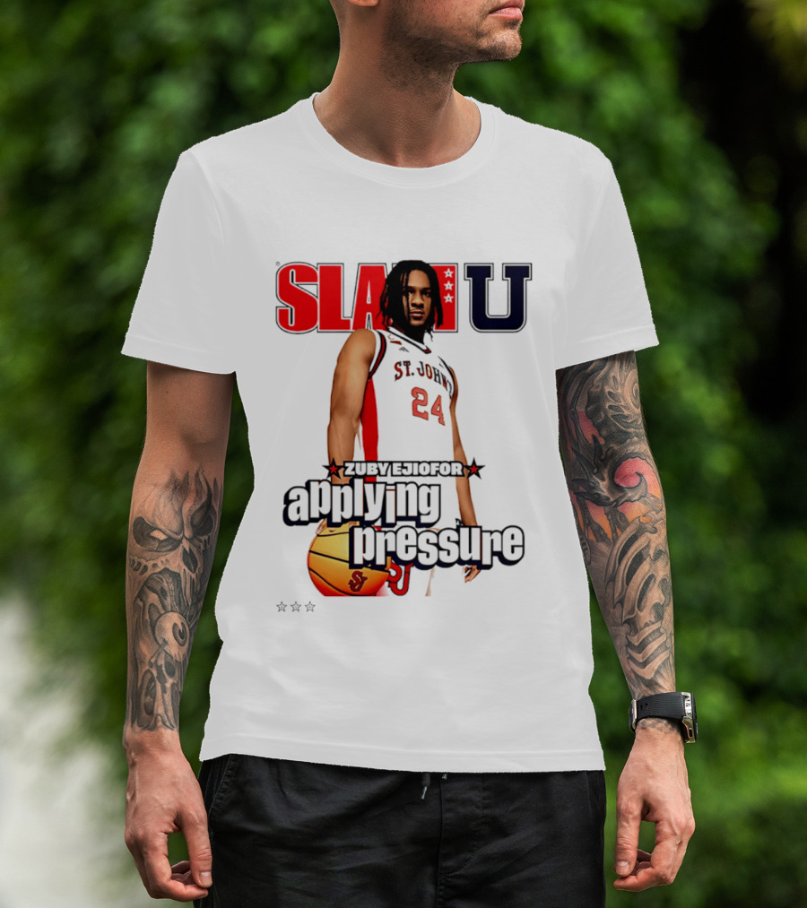 Zuby Ejiofor St. John's Red Storm SlamU Basketball Applying Pressure T-Shirt