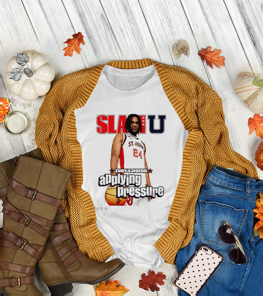 Zuby Ejiofor St. John's Red Storm SlamU Basketball Applying Pressure T-Shirt