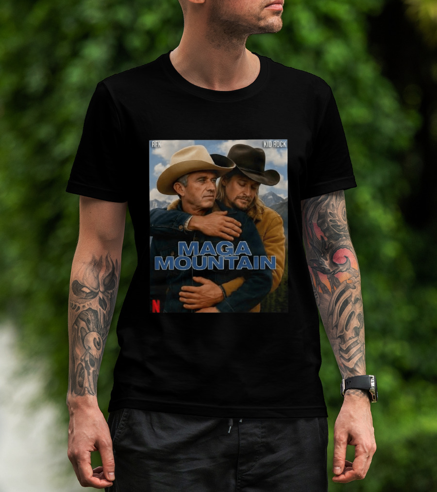 RFK Kid Rock Maga Mountain Netflix Parody Cowboy T-Shirt