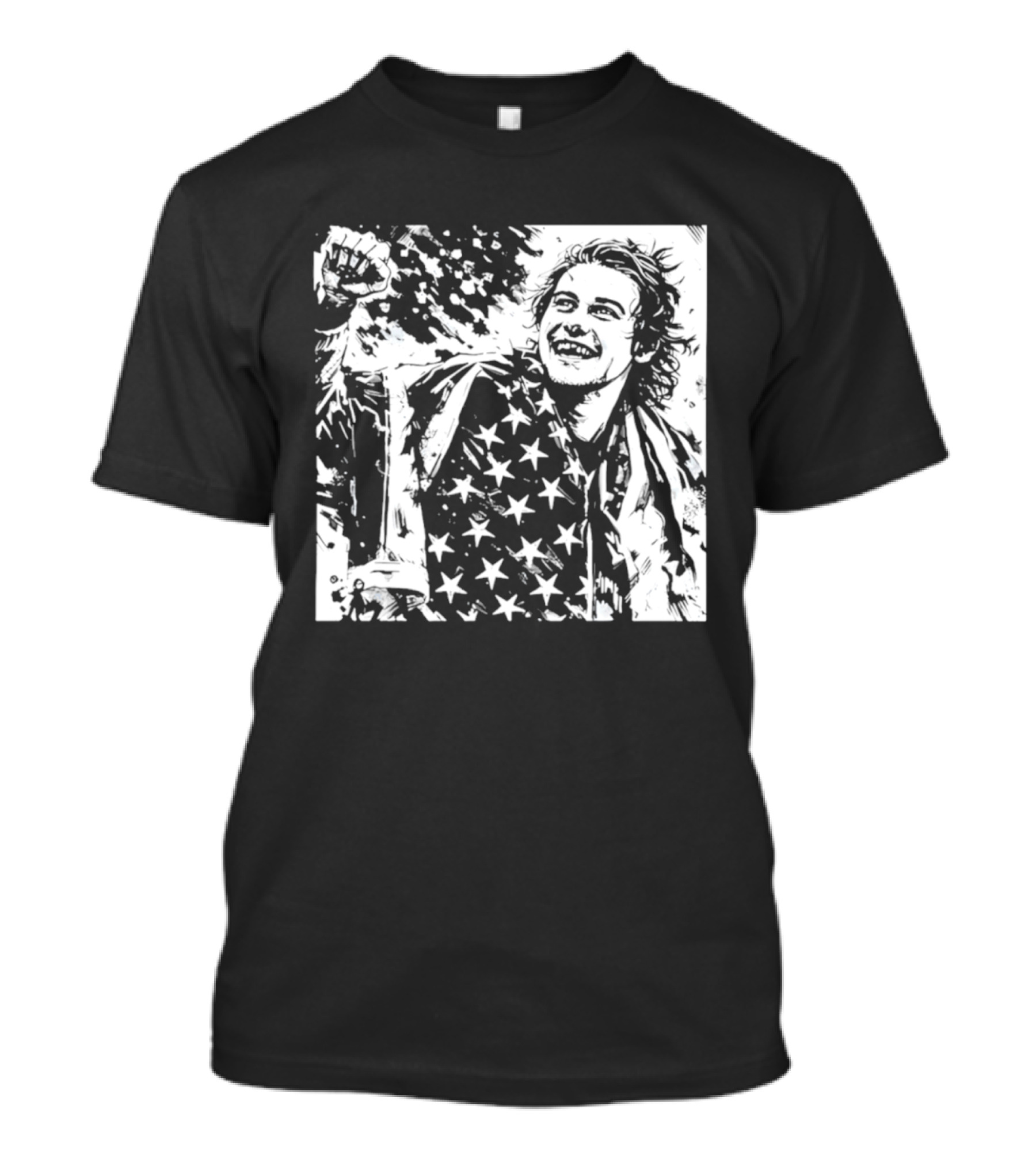 Team USA Men's Hockey Stars Golden Goal Jack Hughes Victory T-Shirt