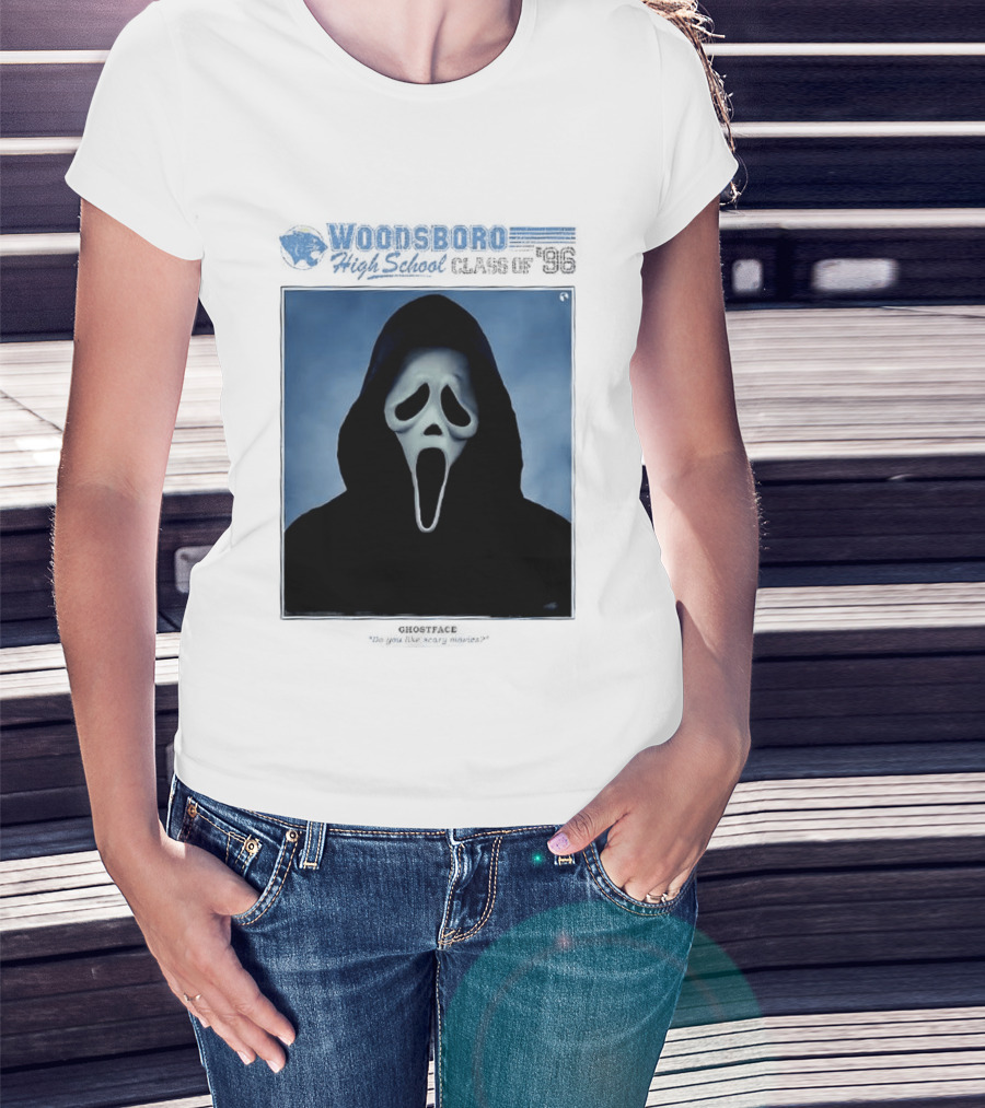 Ghostface Woodsboro High School Class Of '96 Yearbook Do You Like Scary Movies T-Shirt