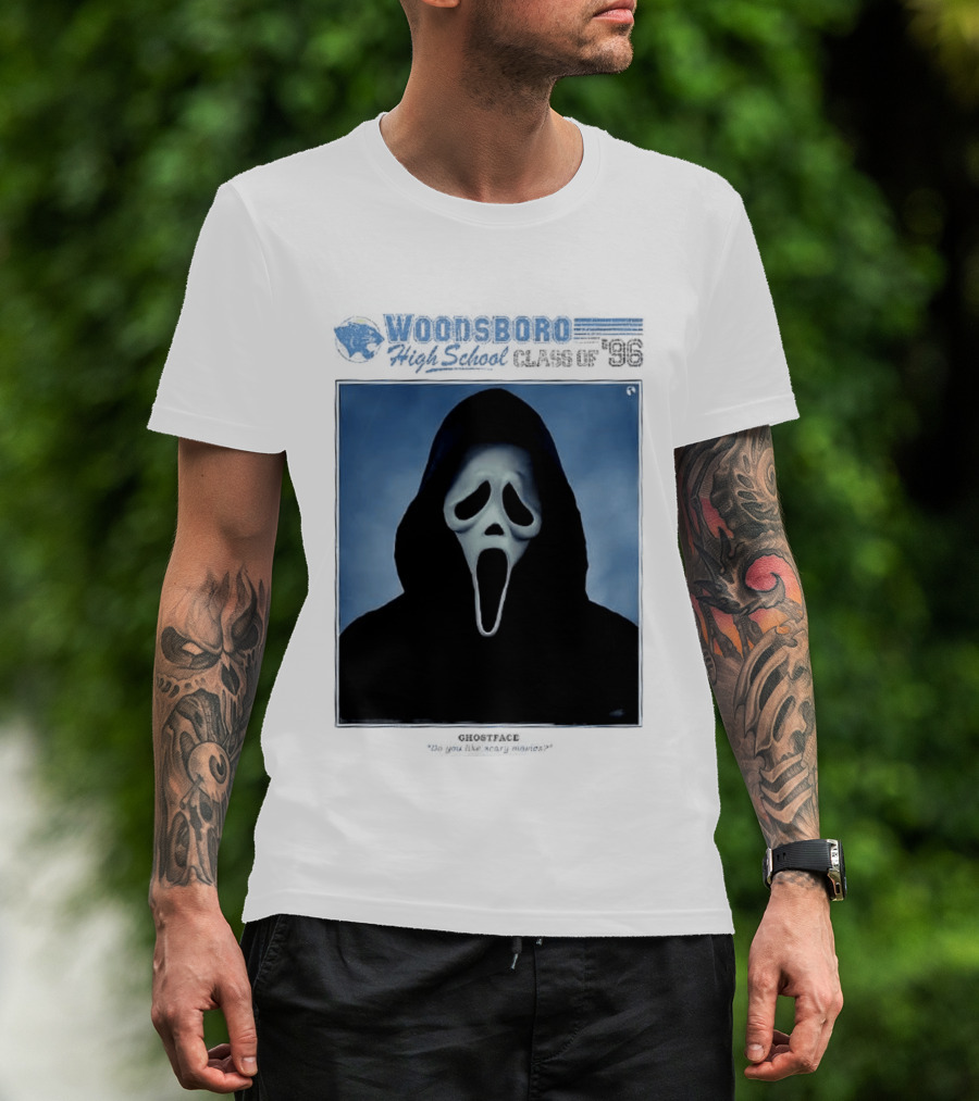 Ghostface Woodsboro High School Class Of '96 Yearbook Do You Like Scary Movies T-Shirt