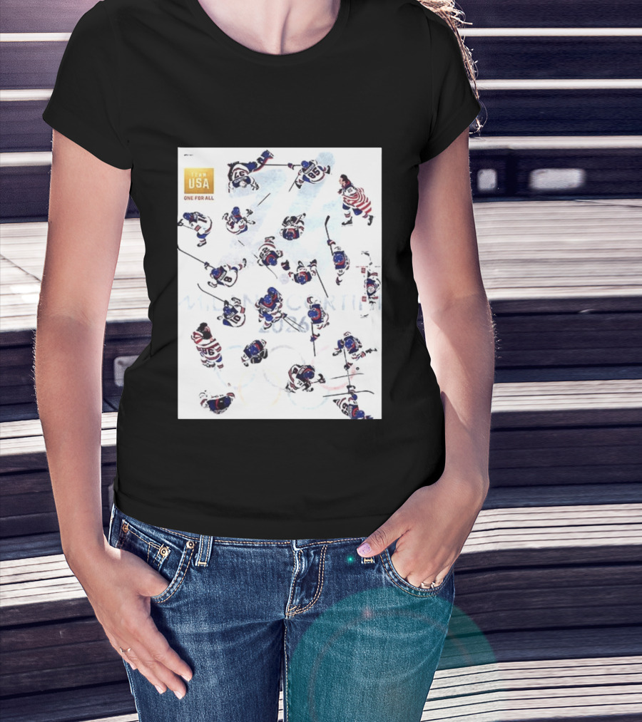 Team USA One For All Ice Hockey Uniforms T-Shirt