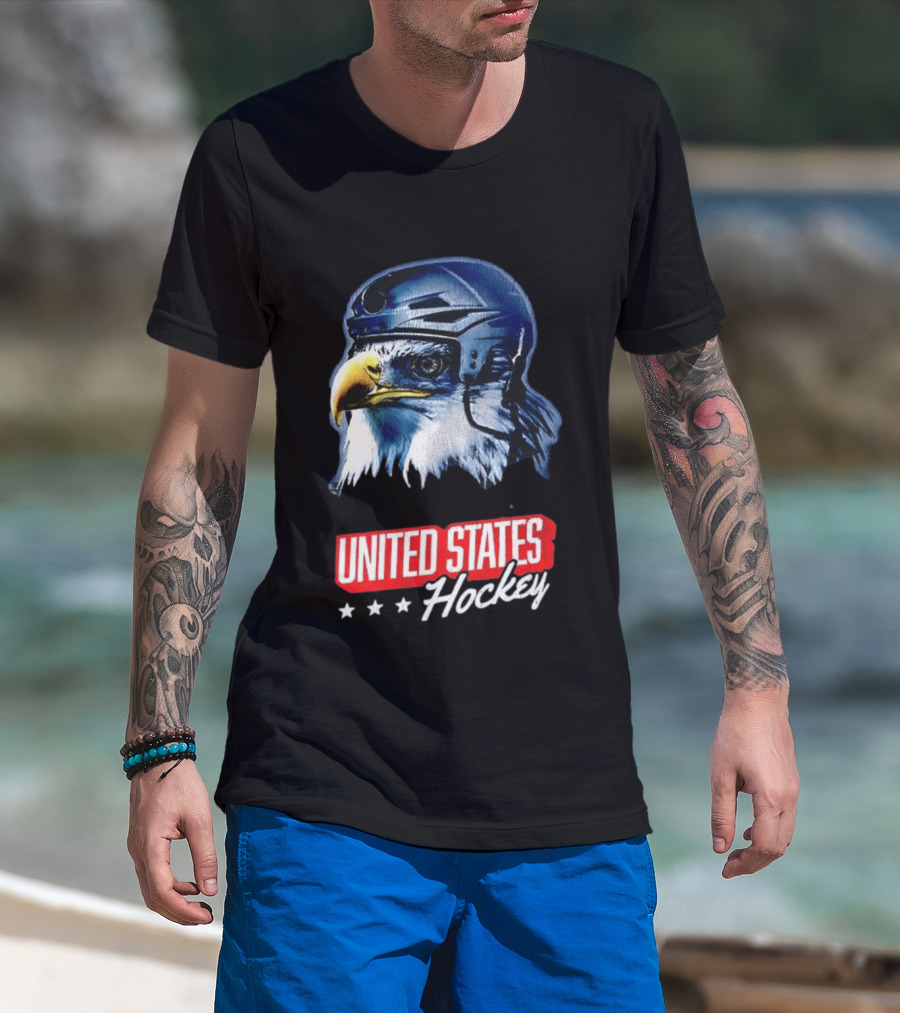 United States Hockey Eagle Milano Cortina 2026 Winter Olympics T-Shirt