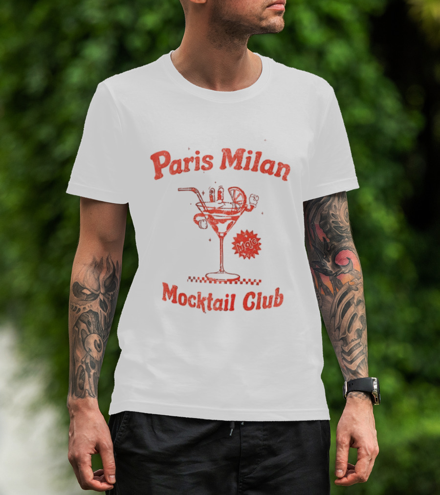 Paris Milan Mocktail Club Vintage Drink T-Shirt