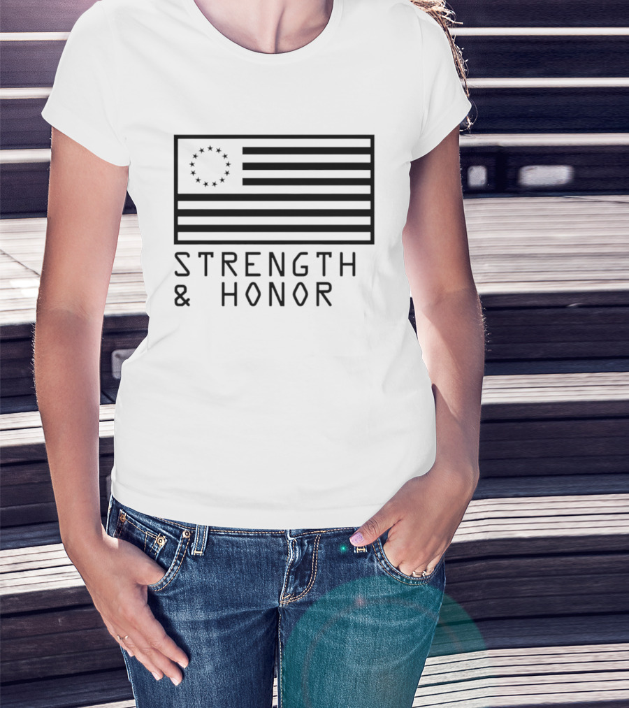 Strength & Honor Betsy Ross USA Flag T-Shirt