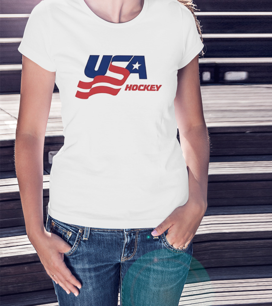 USA Hockey Flag Team Ice T-Shirt