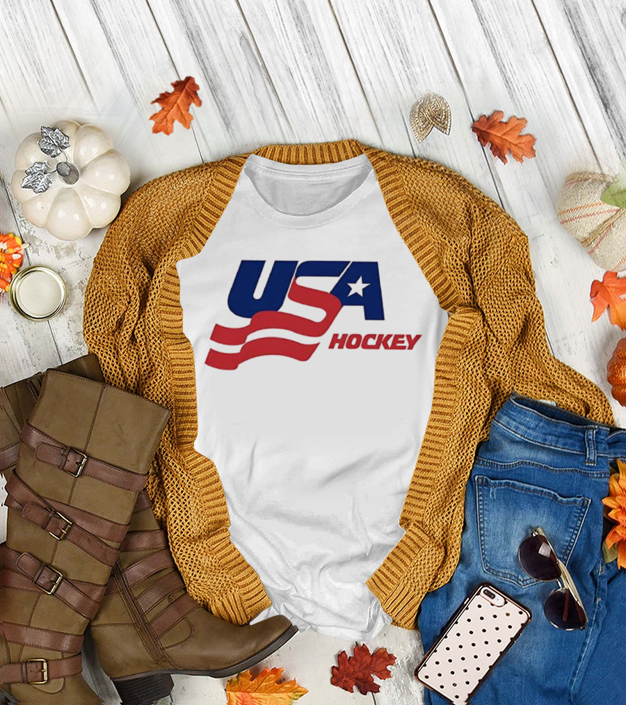 USA Hockey Flag Team Ice T-Shirt