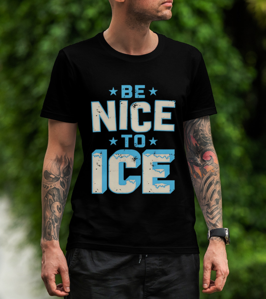 Be Nice To Ice Snowflake Star T-Shirt