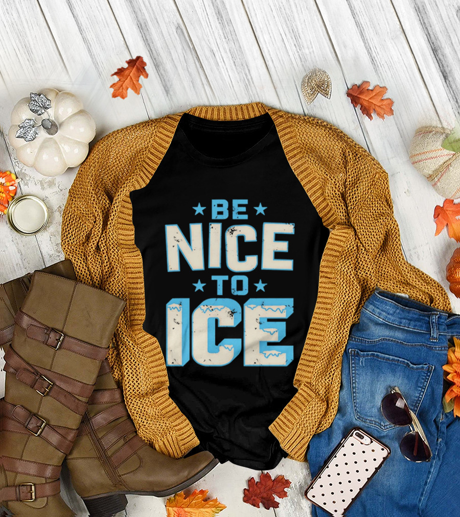 Be Nice To Ice Snowflake Star T-Shirt