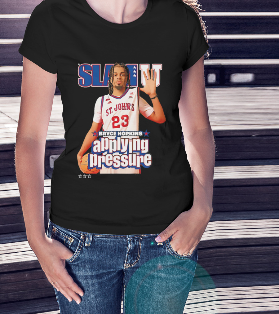 Bryce Hopkins St. John's Red Storm SlamU Applying Pressure Basketball Star T-Shirt