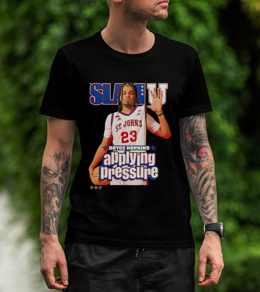 Bryce Hopkins St. John's Red Storm SlamU Applying Pressure Basketball Star T-Shirt