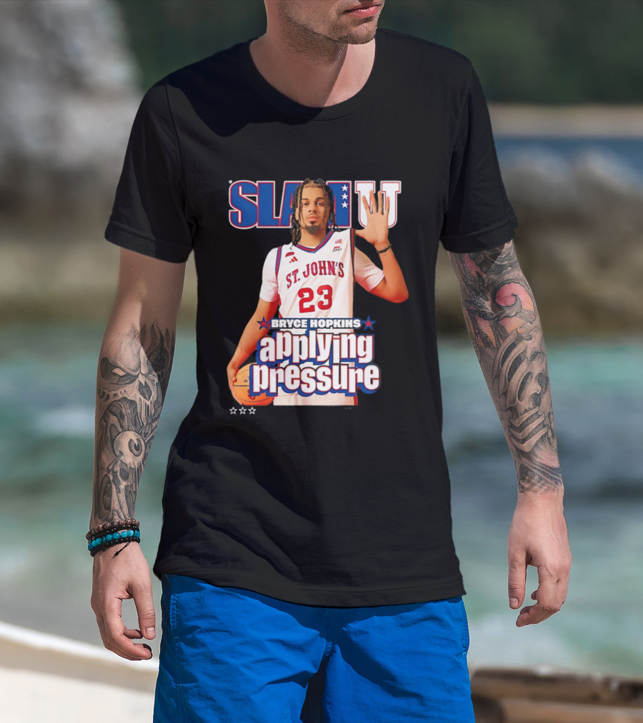 Bryce Hopkins St. John's Red Storm SlamU Applying Pressure Basketball Star T-Shirt