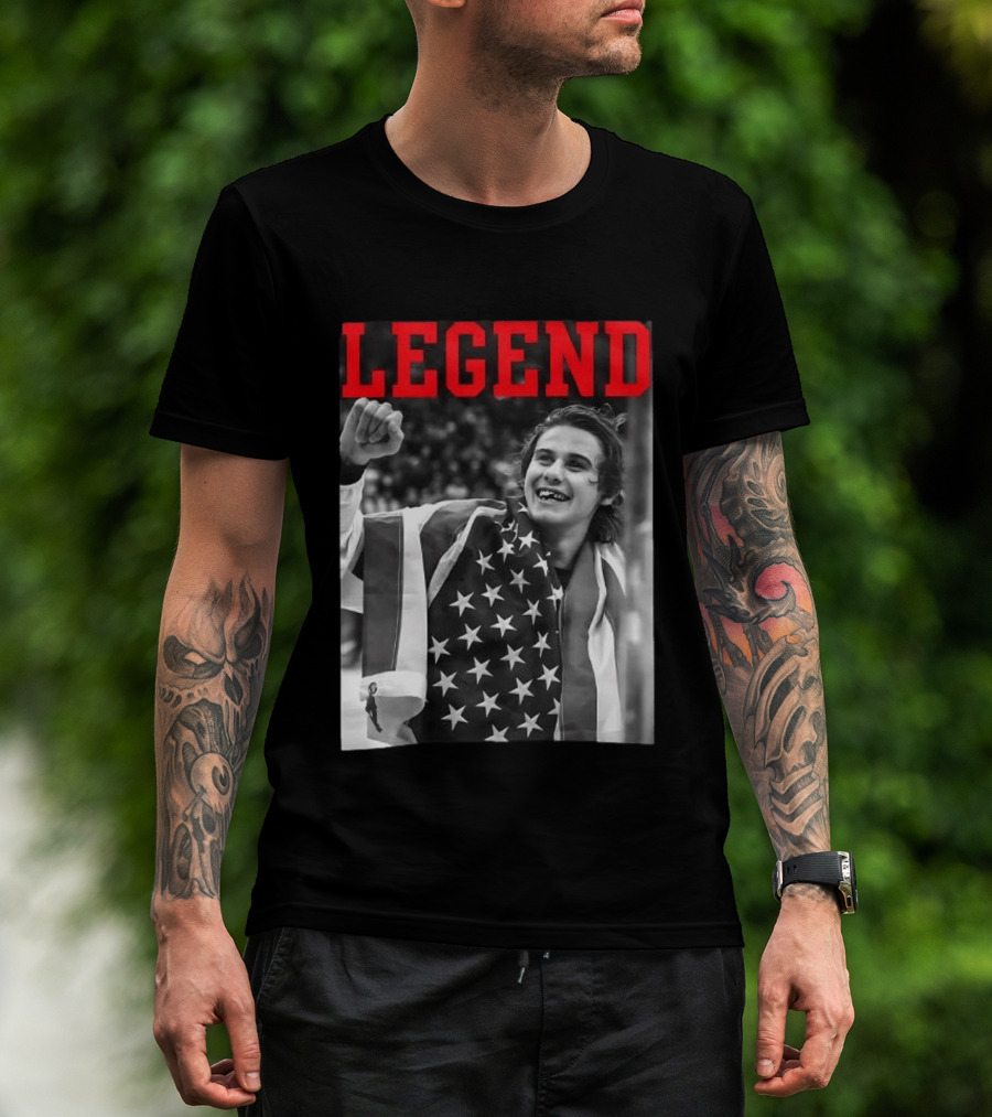 Jack Hughes USA Legend Olympic Gold Medal Hockey T-Shirt