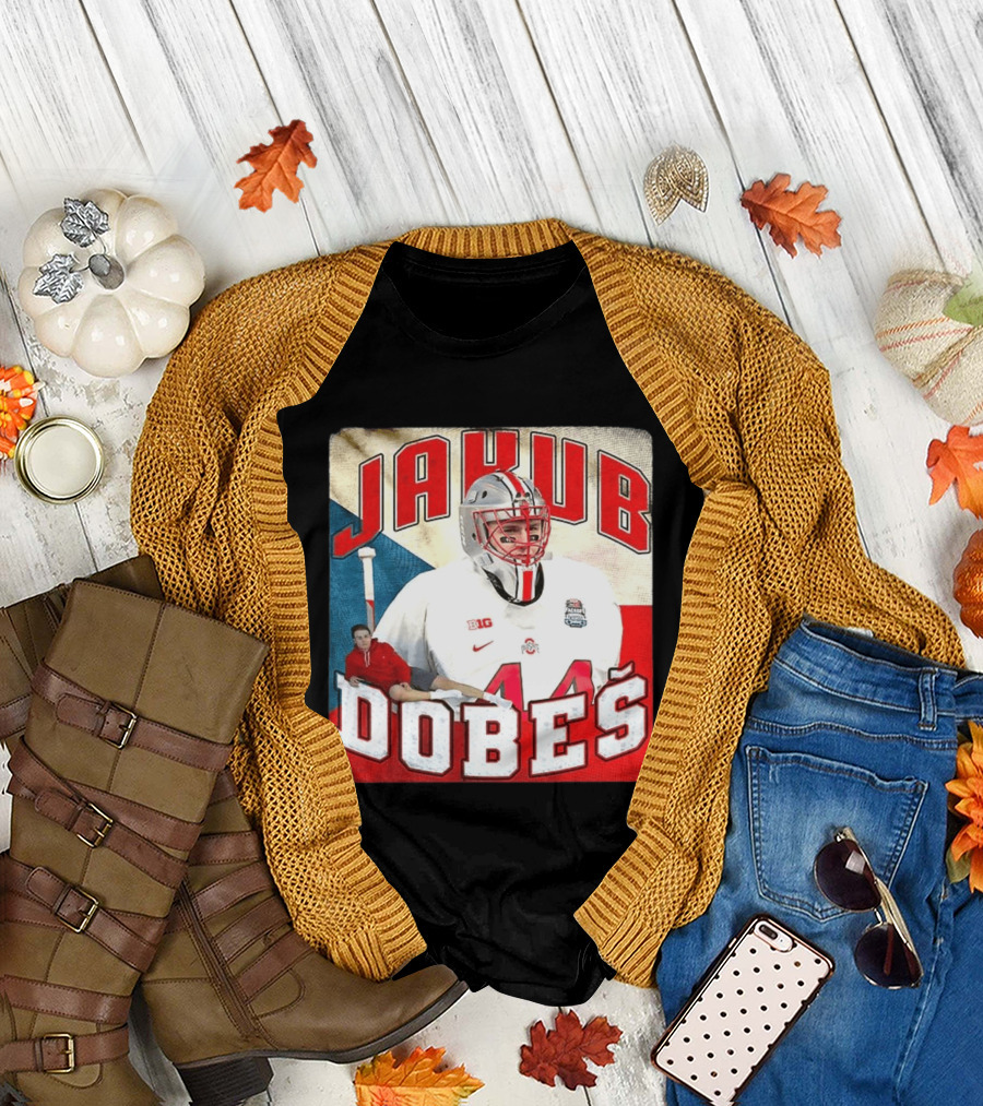 Jakub Dobeš Ohio State Buckeyes Hockey Big Ten 44 T-Shirt
