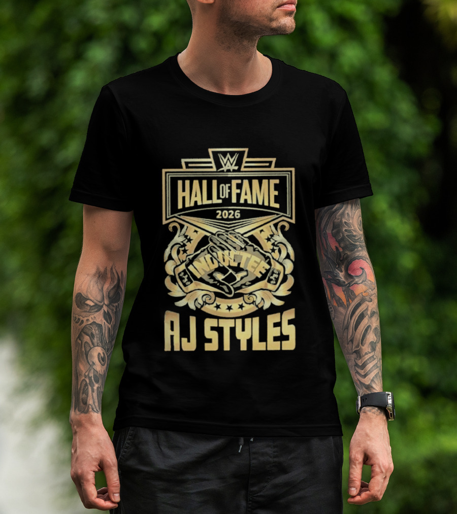 AJ Styles WWE Hall Of Fame 2026 Phenomenal Induction T-Shirt