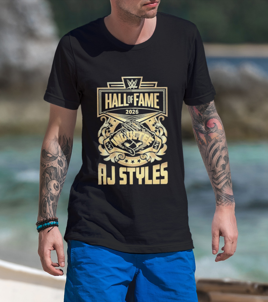 AJ Styles WWE Hall Of Fame 2026 Phenomenal Induction T-Shirt