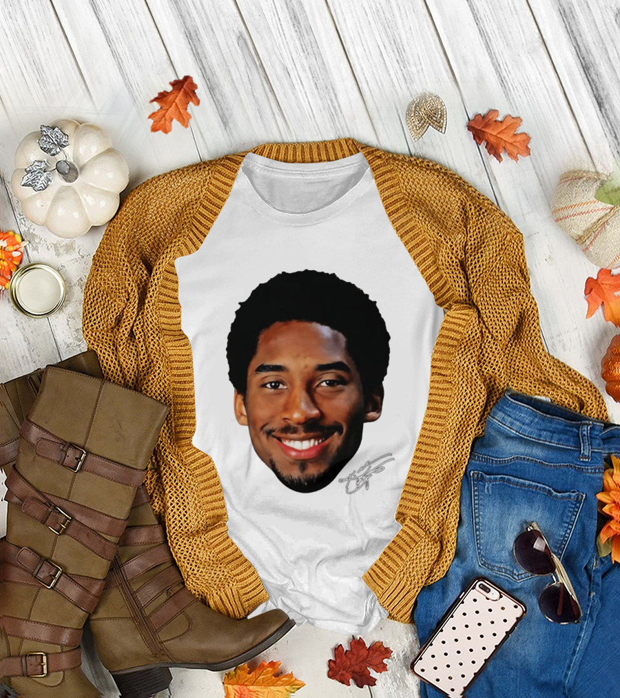 Kobe Bryant Big Face All Smiles NBA Legend T-Shirt