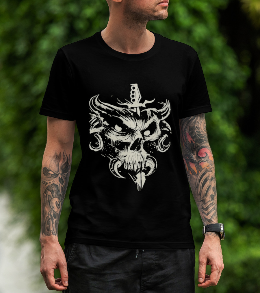 Brock Lesnar Here Comes The Pain Skull Sword T-Shirt