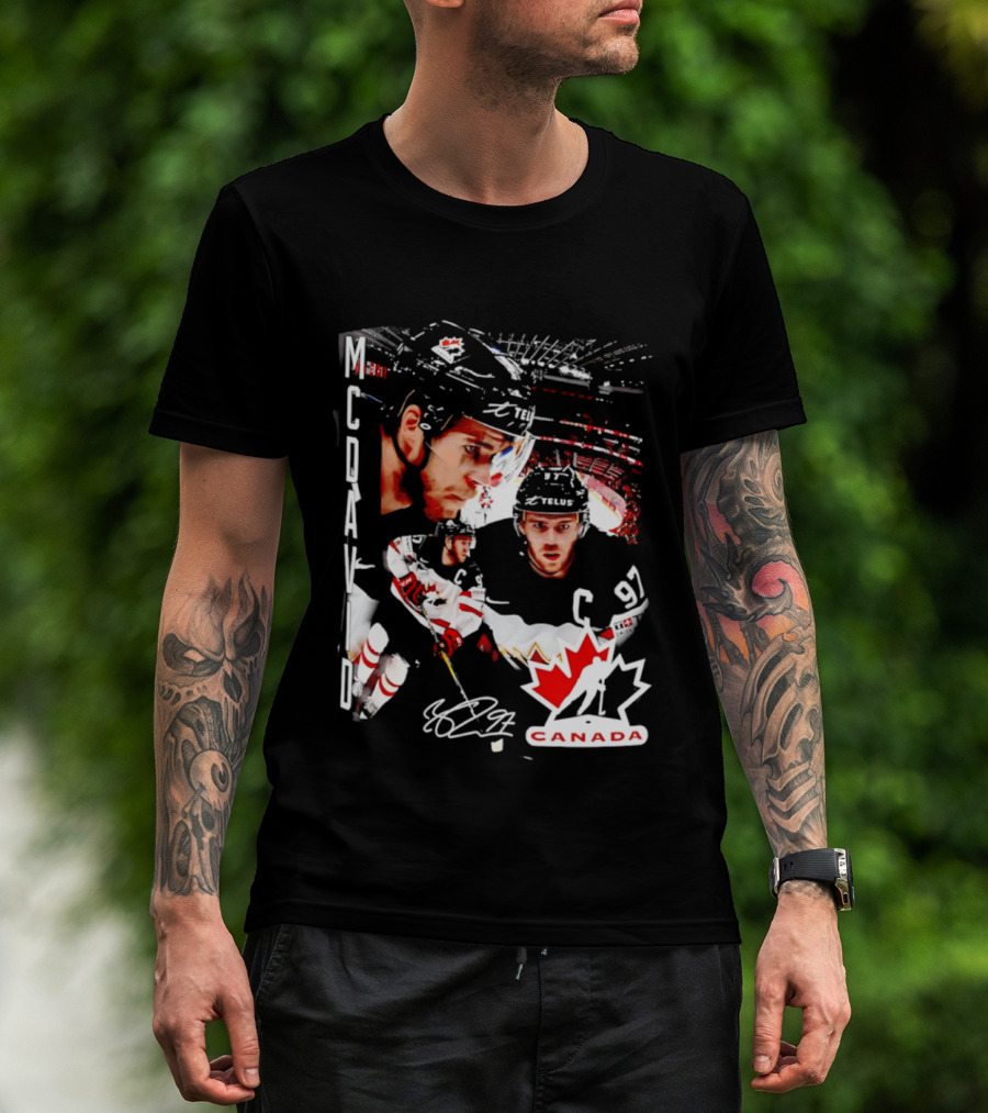 Connor McDavid Canada Hockey Maple Leaf C97 T-Shirt