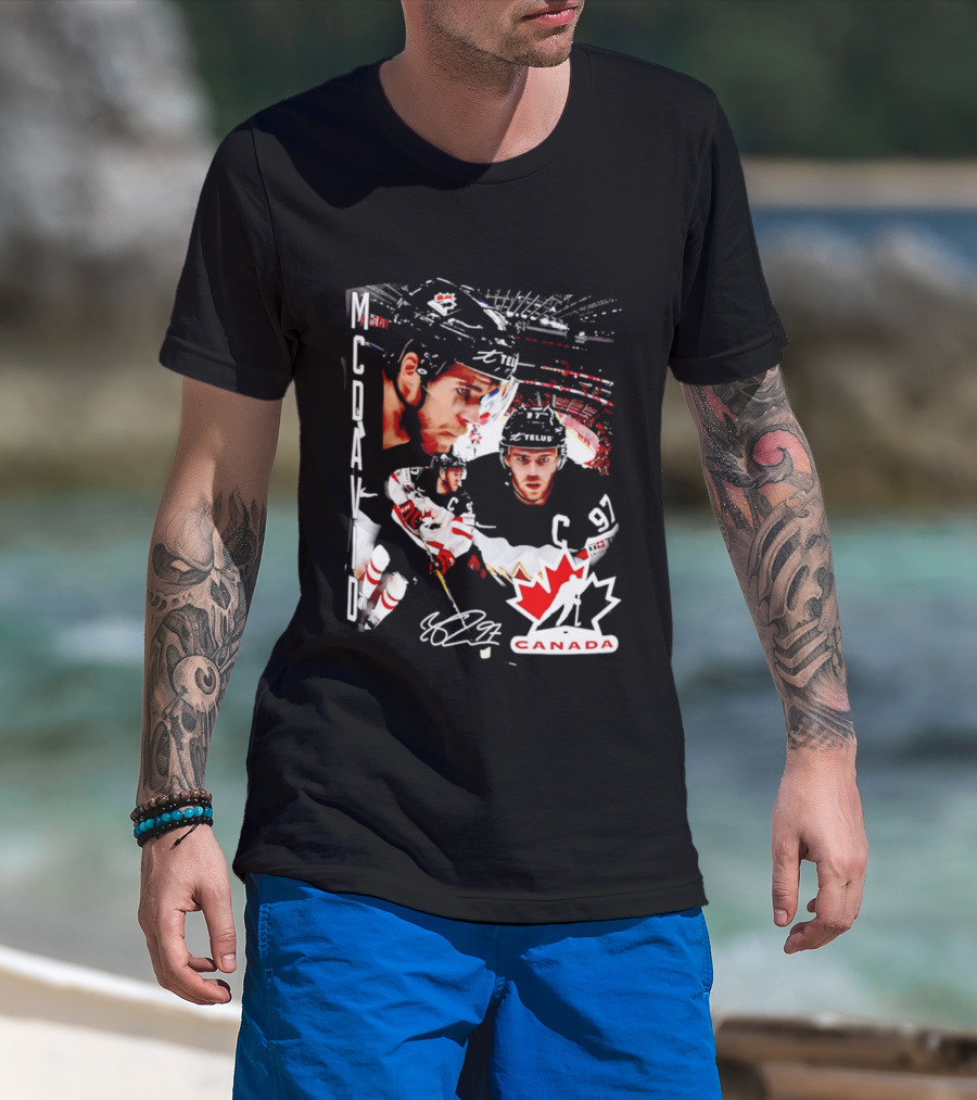 Connor McDavid Canada Hockey Maple Leaf C97 T-Shirt