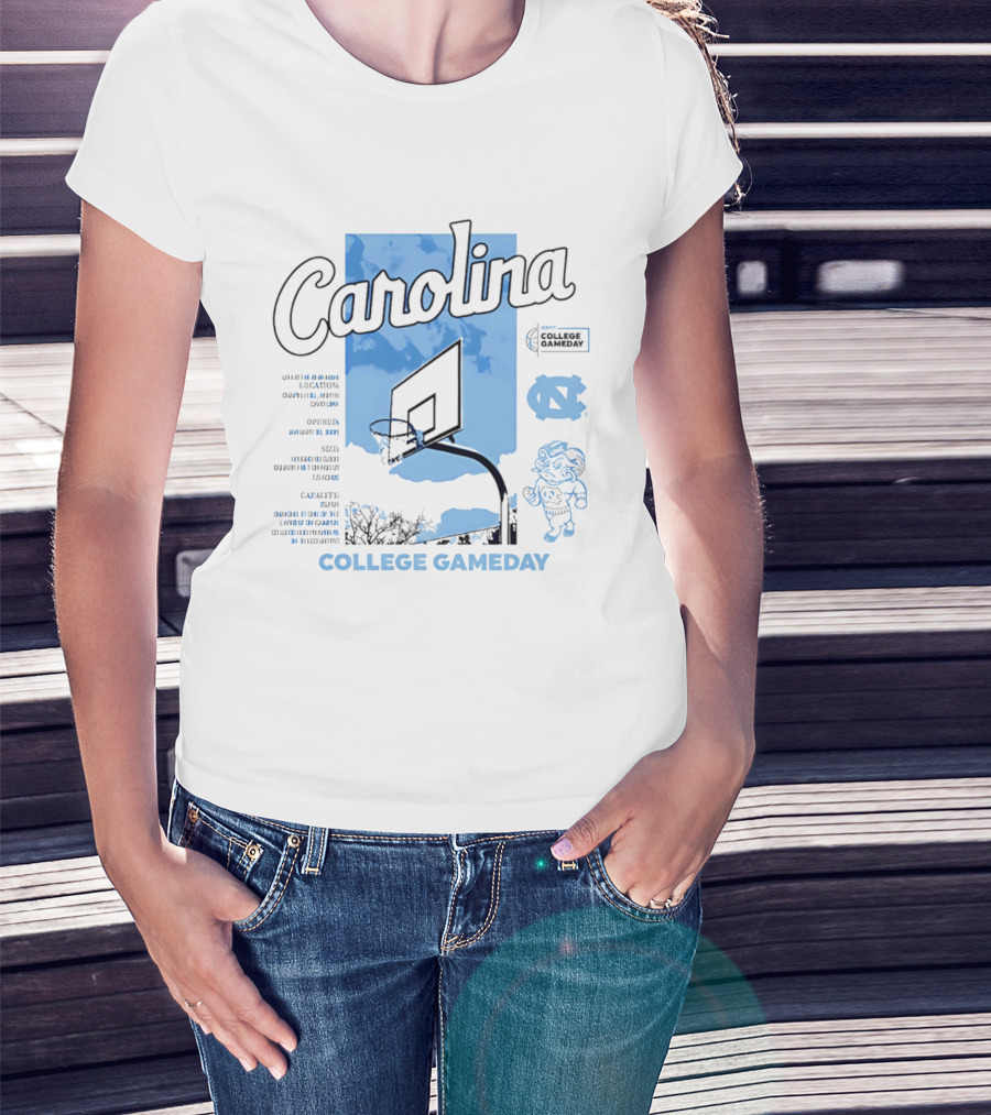 Carolina College Gameday North Carolina Tar Heels Basketball Sky T-Shirt