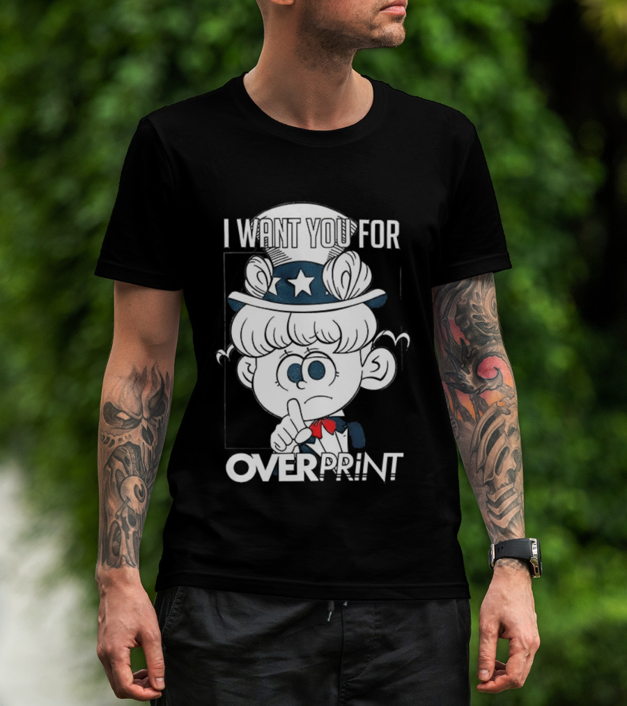 I Want You For Over Print Uncle Pig America T-Shirt