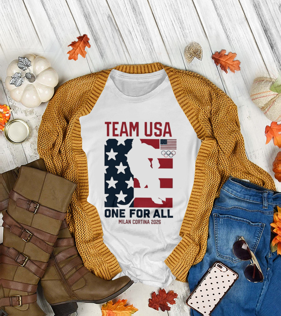 Team USA One for All Milan Cortina 2026 Winter Olympics T-Shirt