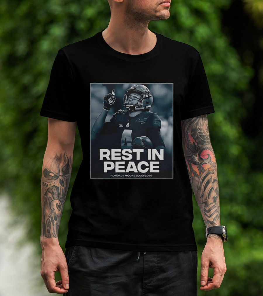 Rondale Moore Rest In Peace Tribute 2000 2026 Football Memorial T-Shirt