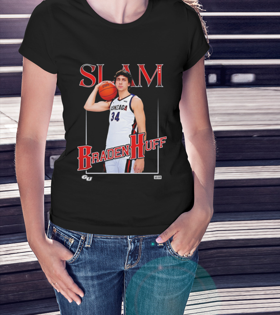 Braden Huff Gonzaga Basketball Slam 34 T-Shirt