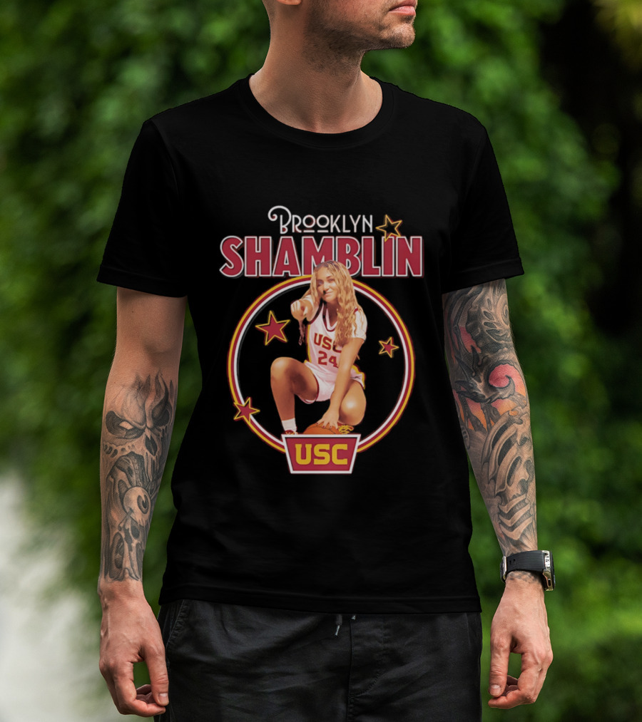 Brooklyn Shamblin USC Trojans 24 Basketball Star 2026 T-Shirt