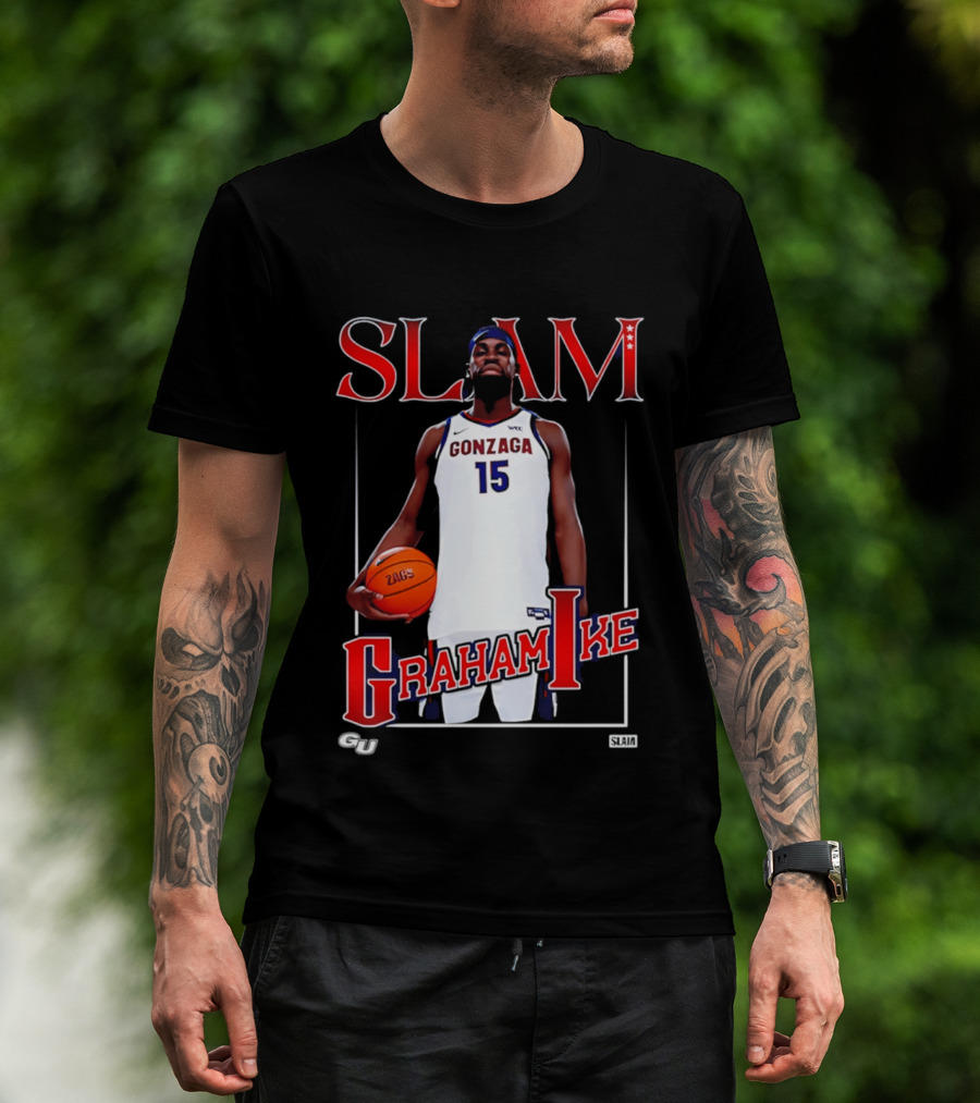 Graham Ike Gonzaga Bulldogs Slam Basketball 15 T-Shirt