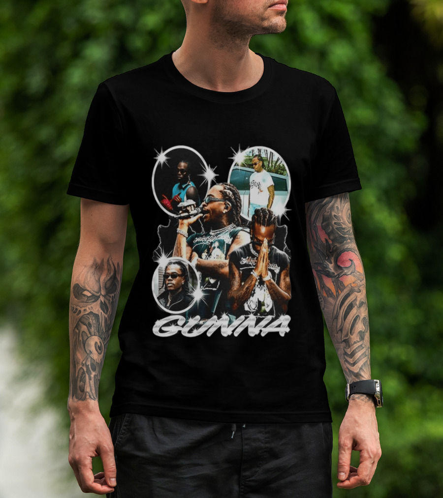 Gunna Rapper Collage With Graphic Styles And Poses T-Shirt