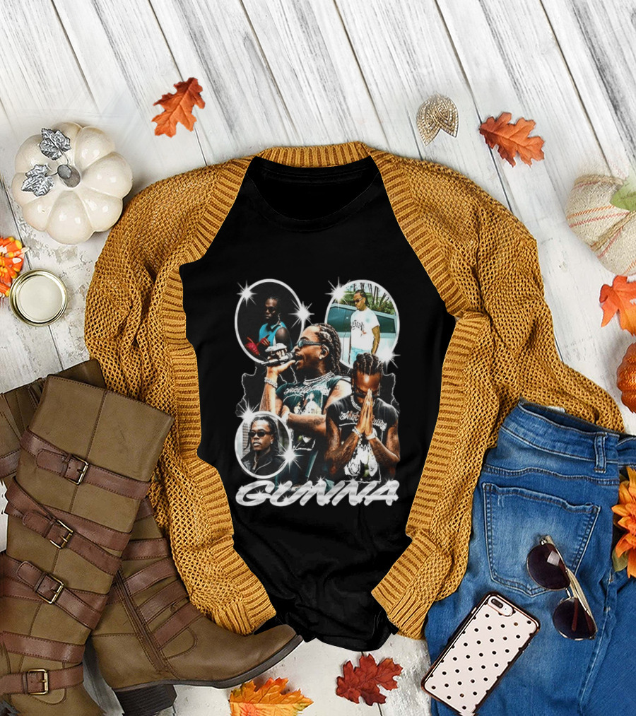 Gunna Rapper Collage with Graphic Styles and Poses T-Shirt