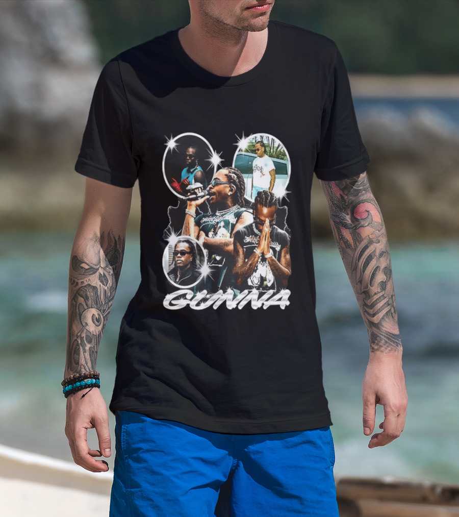 Gunna Rapper Collage With Graphic Styles And Poses T-Shirt
