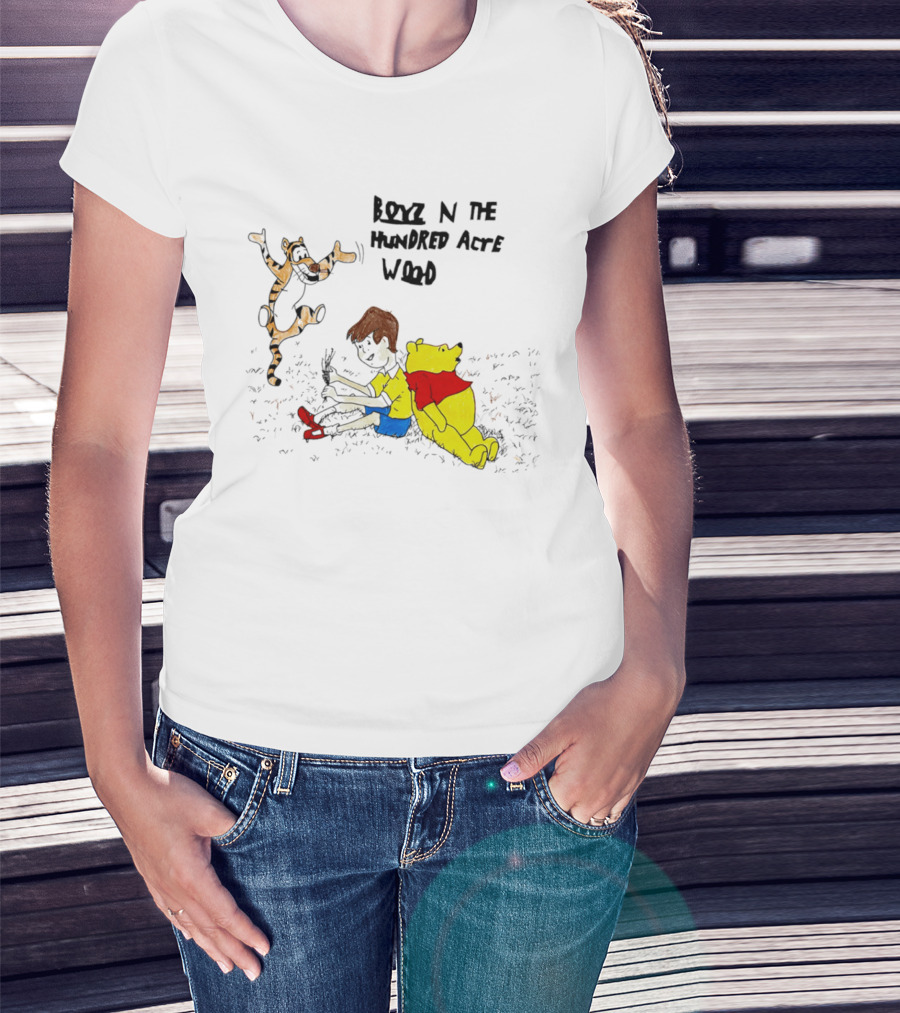 Boyz N The Hundred Acre Wood Bear The Pooh Paint Tigger Friends T-Shirt