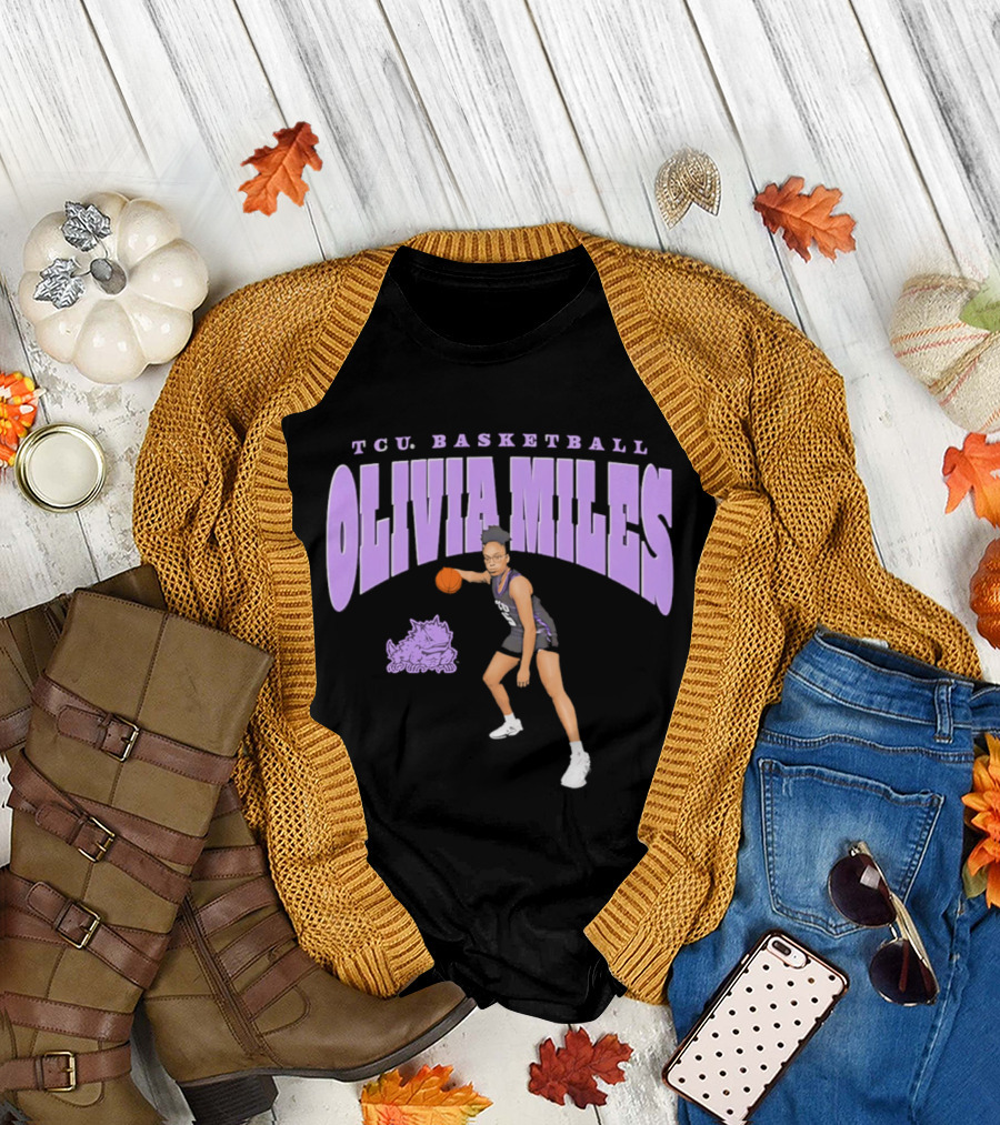 TCU Basketball Olivia Miles Horned Frogs T-Shirt
