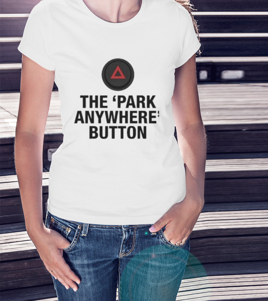 The Park Anywhere Button Red Triangle T-Shirt