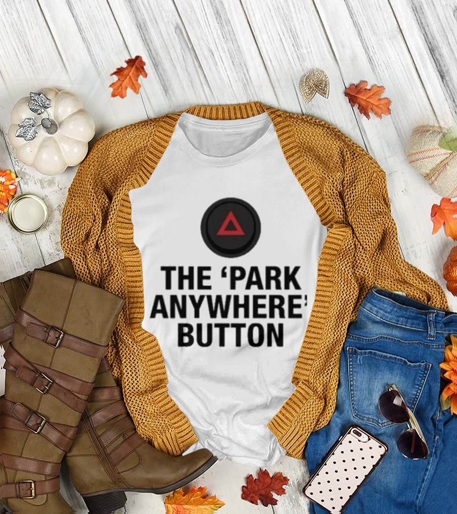 The Park Anywhere Button Red Triangle T-Shirt