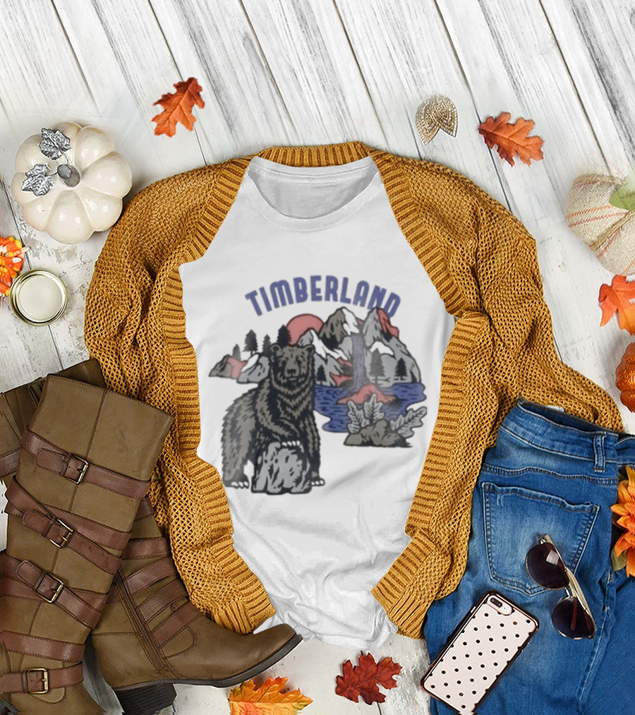 Timberland Bear Mountains and Sunset T-Shirt