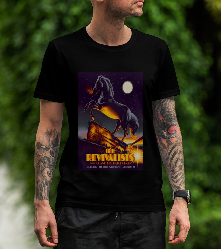 The Revivalists With Ax And The Hatchetmen Sept 25 2026 Red Rocks Amphitheatre Morrison CO T-Shirt