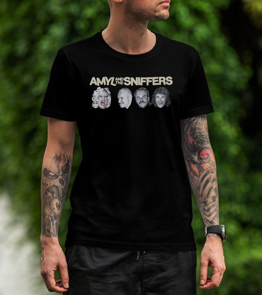 Amyl And The Sniffers 2026 Tour Dates USA Canada Europe UK Band Faces T-Shirt
