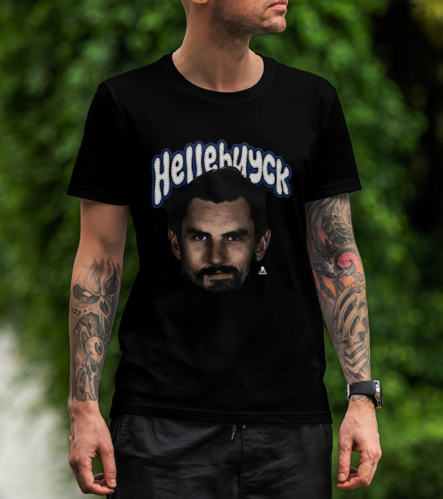 Connor Hellebuyck Winnipeg Jets Hockey Hellebuyck Big Face T-Shirt