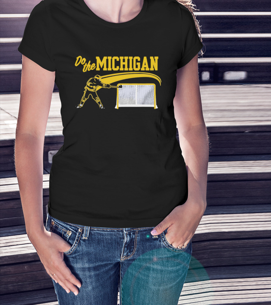 Do The Michigan Hockey Move Text Image T-Shirt