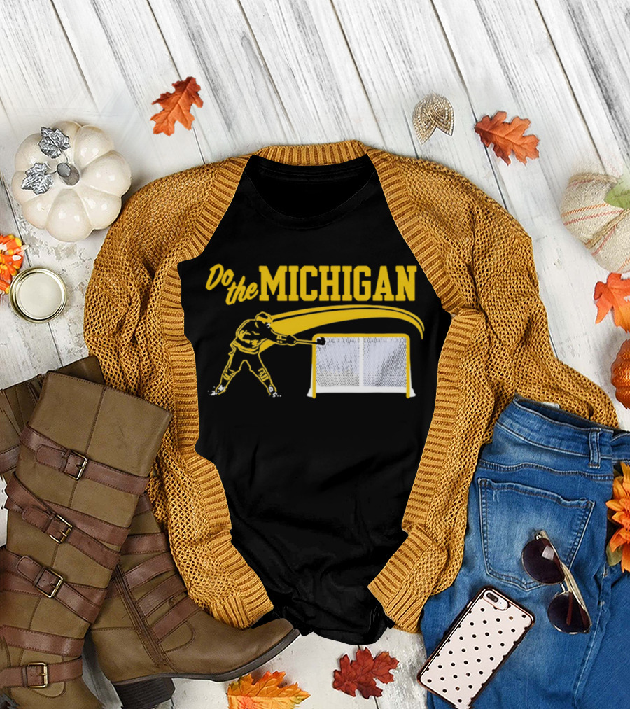 Do The Michigan Hockey Move Text Image T-Shirt