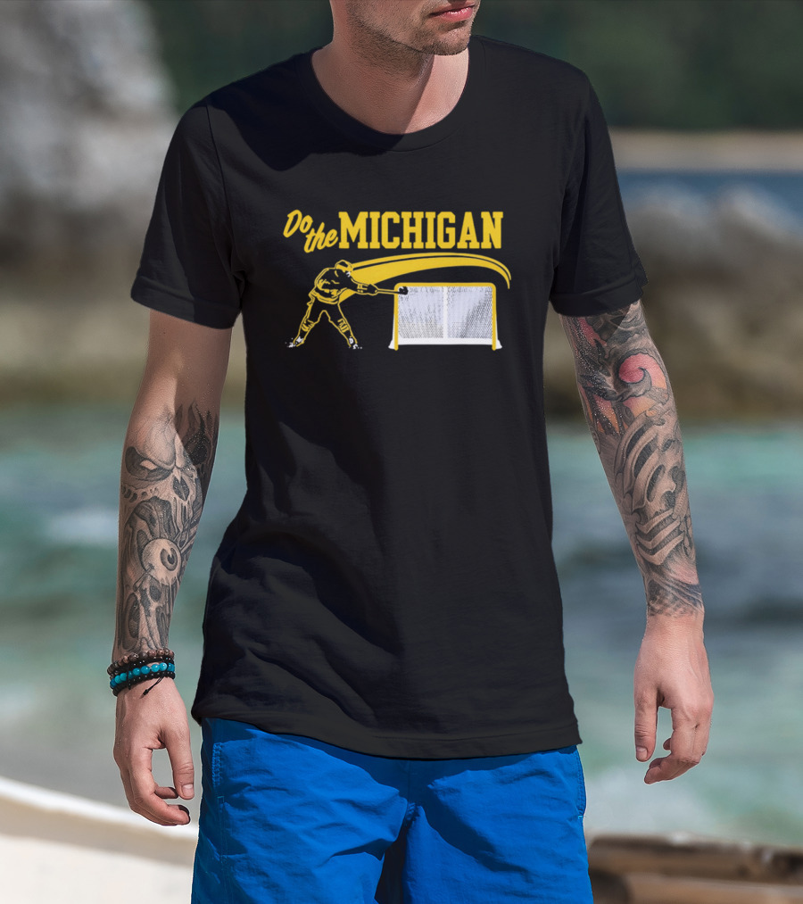 Do The Michigan Hockey Move Text Image T-Shirt
